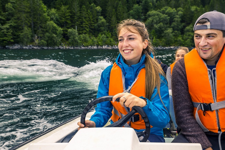 Portrait-Of-Young-Family-Boating